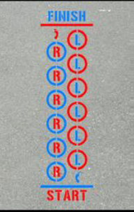Left-Right Out Hopscotch